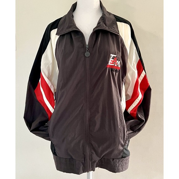 adidas Jackets & Blazers - VTG Adidas Jacket Mens‎ XL White Red Grey Trefoil Track Windbreaker 80s Nylon